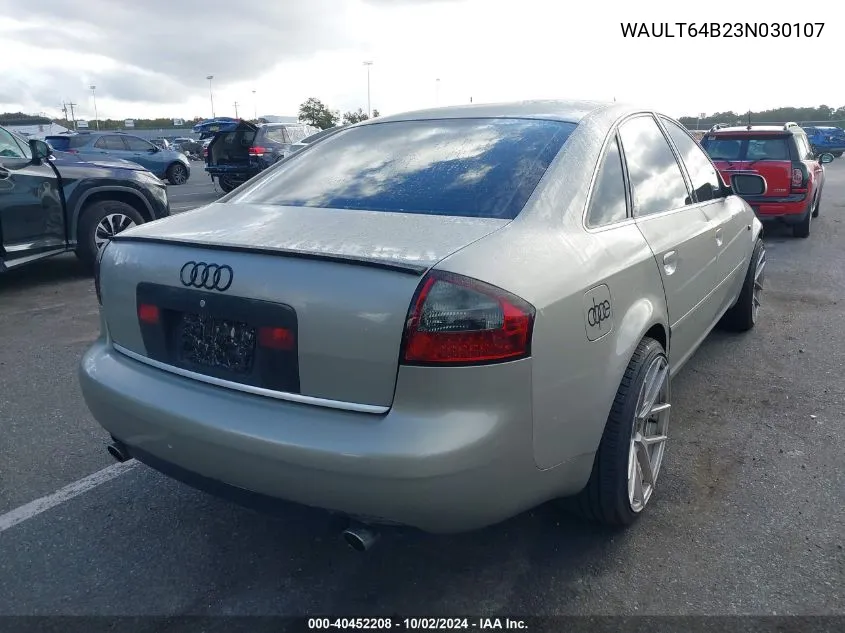 WAULT64B23N030107 2003 Audi A6 3.0