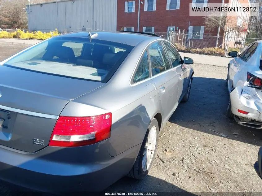 WAUDH74F36N112852 2006 Audi A6 3.2