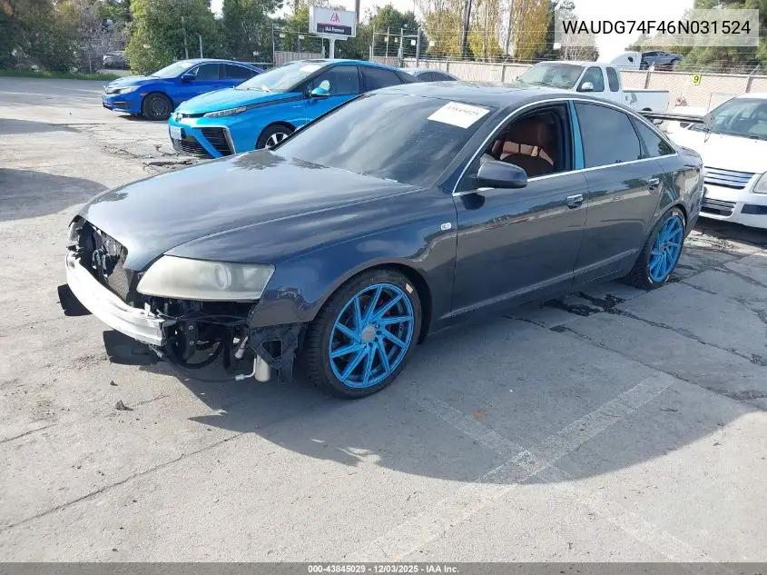 WAUDG74F46N031524 2006 Audi A6 3.2