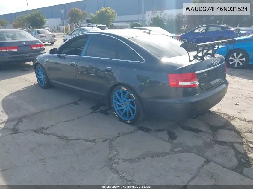 WAUDG74F46N031524 2006 Audi A6 3.2