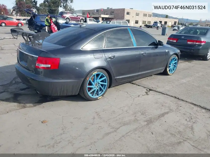 WAUDG74F46N031524 2006 Audi A6 3.2