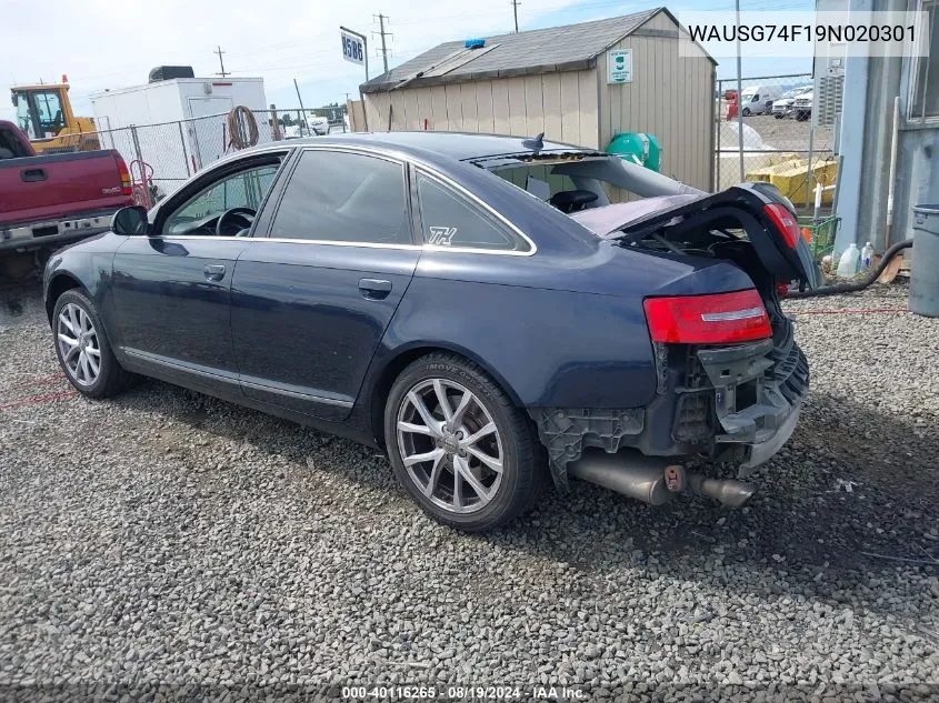 WAUSG74F19N020301 2009 Audi A6 3.0 Premium