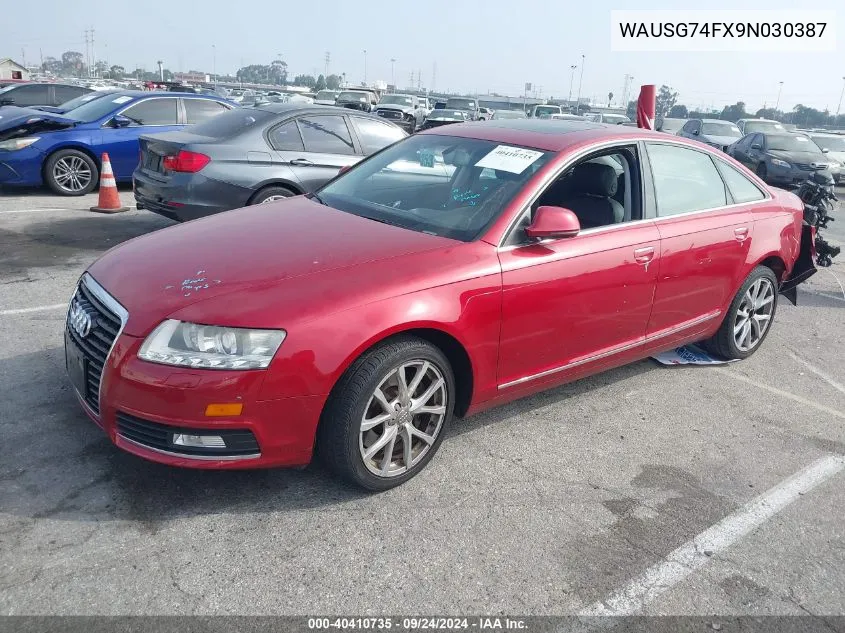 WAUSG74FX9N030387 2009 Audi A6 3.0 Premium