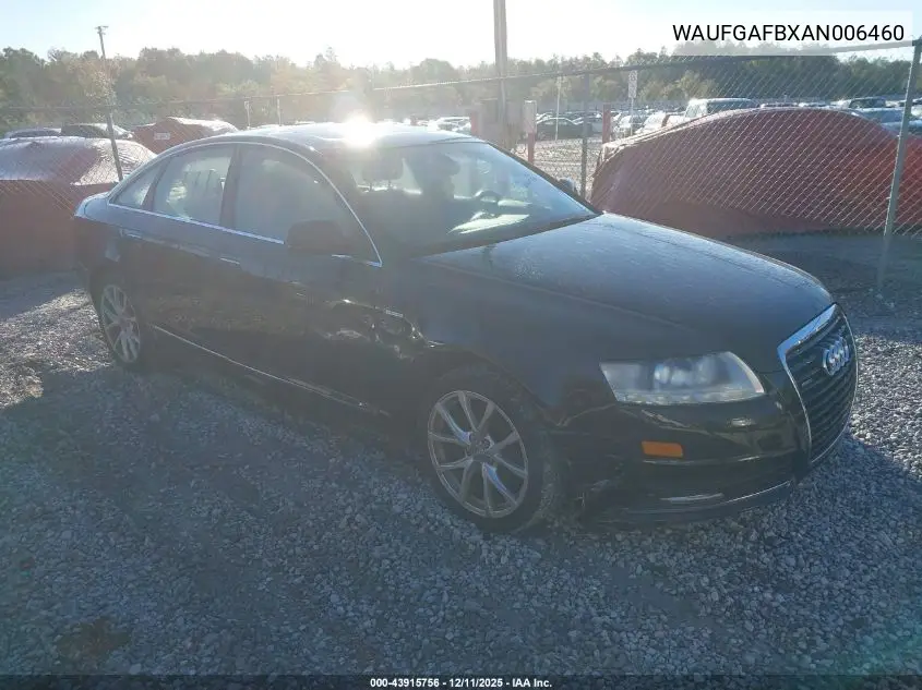 WAUFGAFBXAN006460 2010 Audi A6 3.0 Premium
