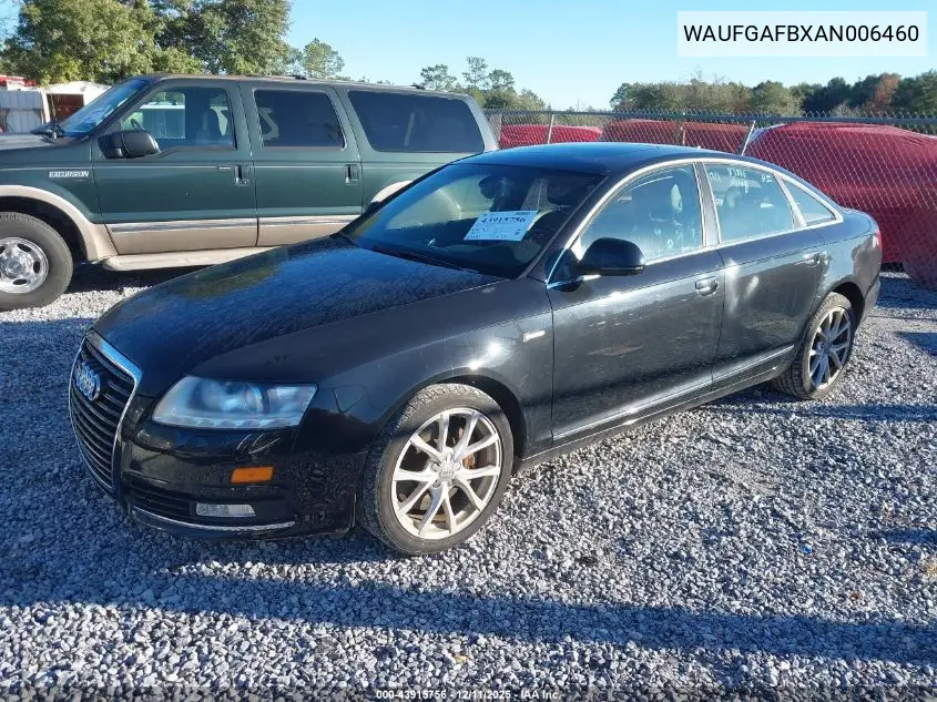 WAUFGAFBXAN006460 2010 Audi A6 3.0 Premium