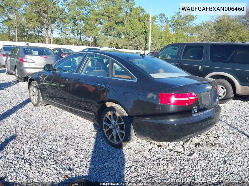 WAUFGAFBXAN006460 2010 Audi A6 3.0 Premium