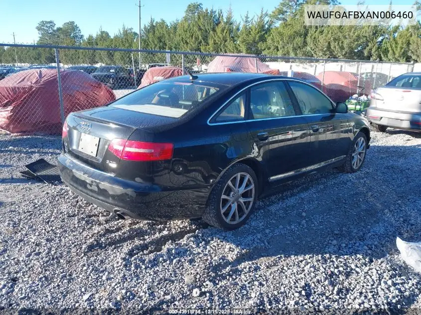 WAUFGAFBXAN006460 2010 Audi A6 3.0 Premium