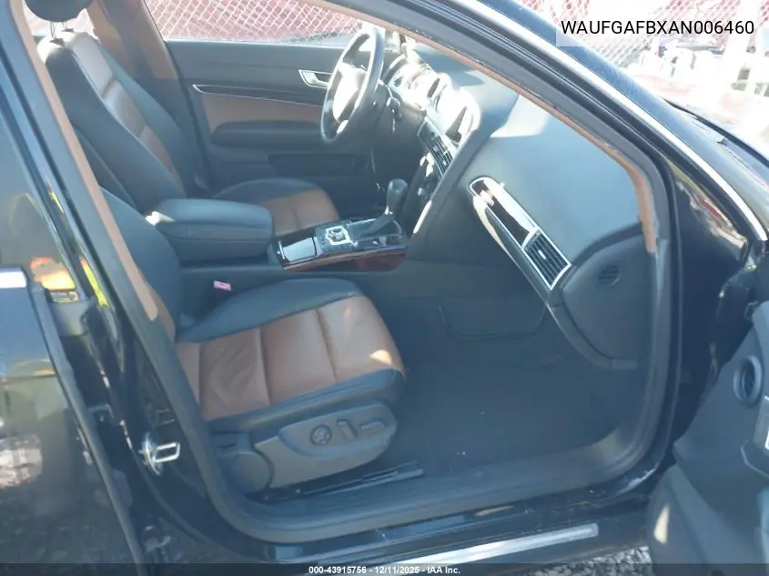 WAUFGAFBXAN006460 2010 Audi A6 3.0 Premium