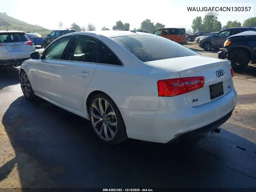 WAUJGAFC4CN130357 2012 Audi A6 3.0 Premium