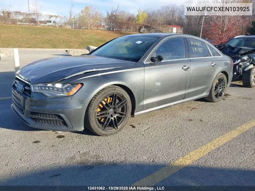 WAUJFCFCXEN103925 2014 Audi A6 2.0 Technik