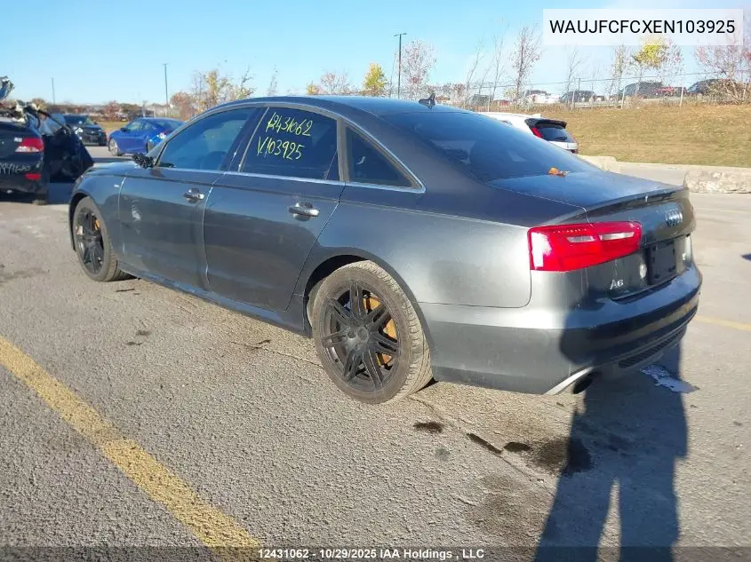 WAUJFCFCXEN103925 2014 Audi A6 2.0 Technik