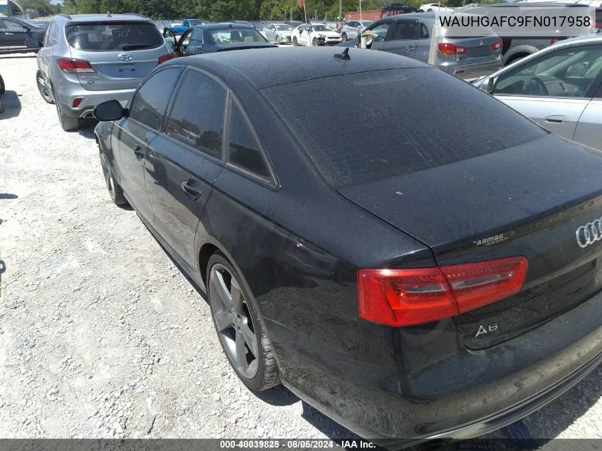 WAUHGAFC9FN017958 2015 Audi A6 3.0T Premium Plus