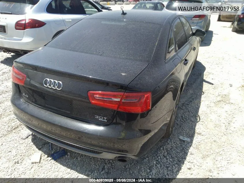 WAUHGAFC9FN017958 2015 Audi A6 3.0T Premium Plus