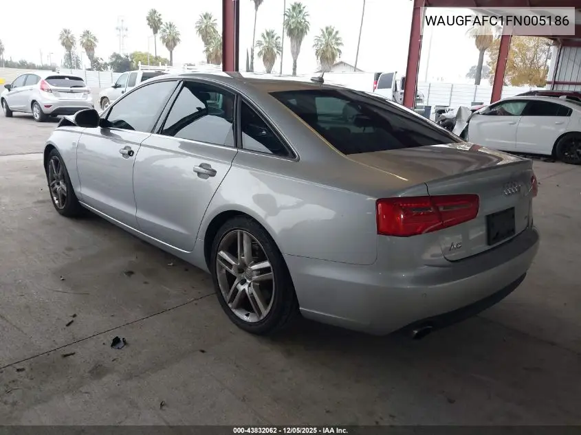 WAUGFAFC1FN005186 2015 Audi A6 2.0T Premium