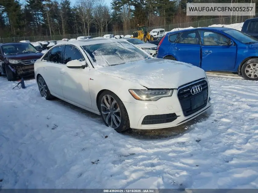 WAUFGAFC8FN005257 2015 Audi A6 3.0T Premium Plus