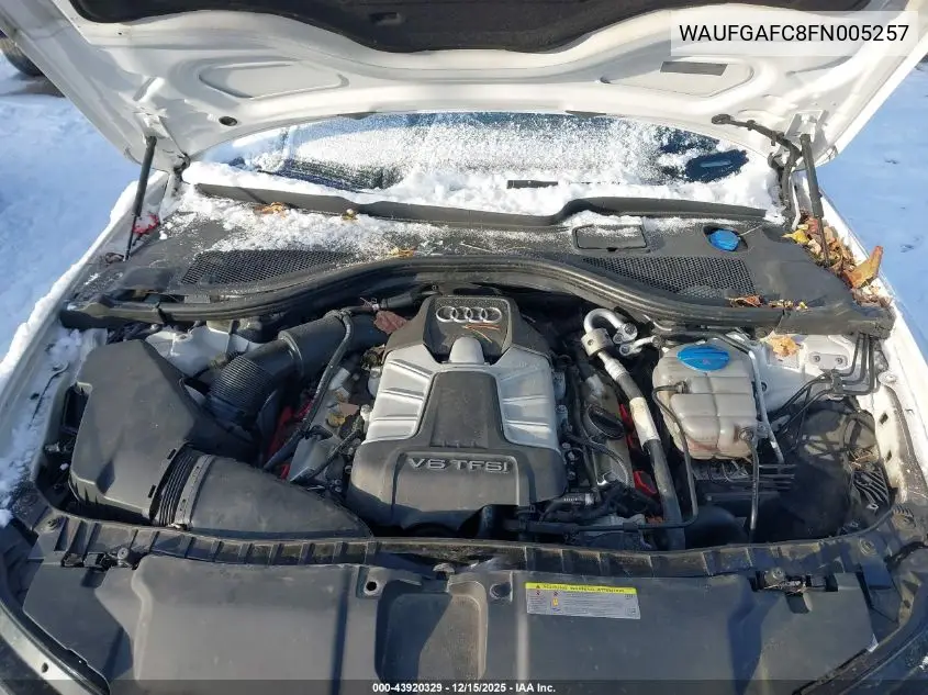 WAUFGAFC8FN005257 2015 Audi A6 3.0T Premium Plus