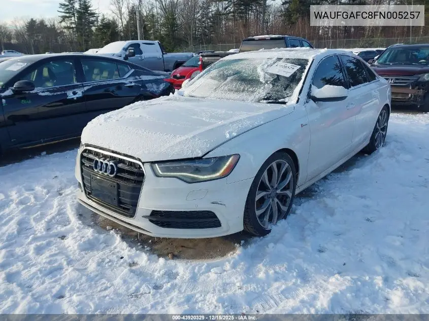 WAUFGAFC8FN005257 2015 Audi A6 3.0T Premium Plus