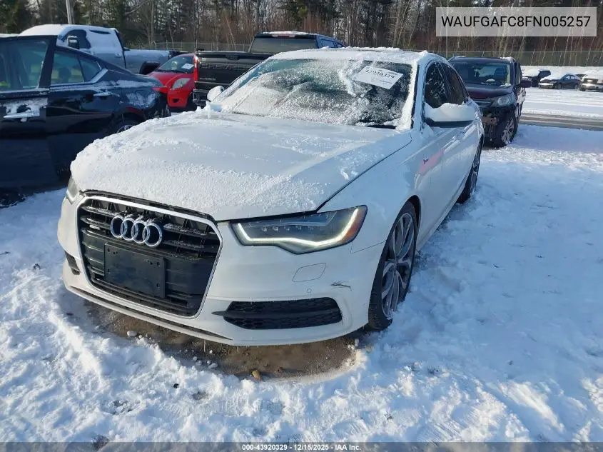WAUFGAFC8FN005257 2015 Audi A6 3.0T Premium Plus
