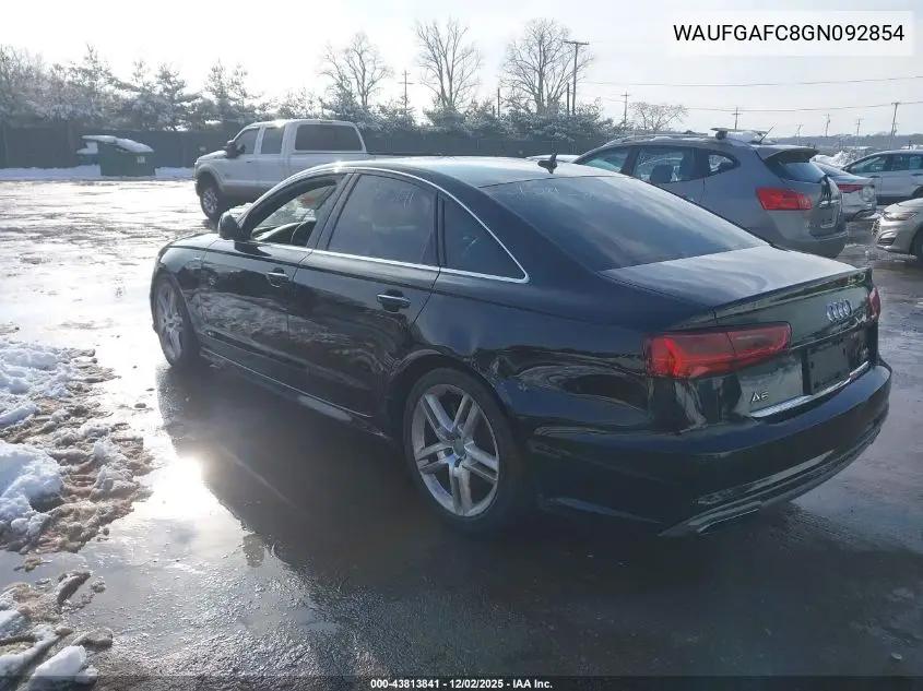 WAUFGAFC8GN092854 2016 Audi A6 3.0T Premium Plus