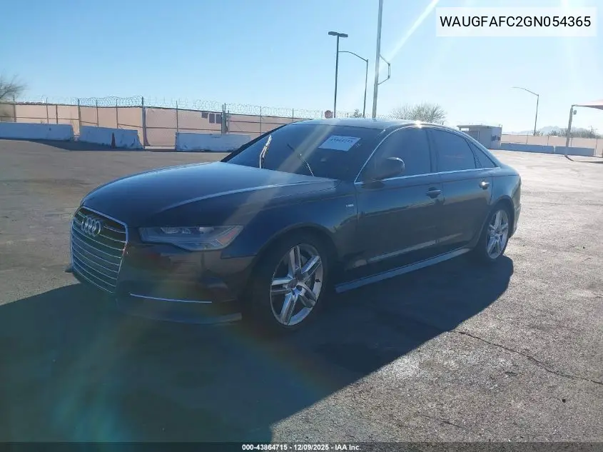 WAUGFAFC2GN054365 2016 Audi A6 2.0T Premium Plus