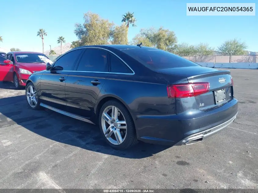 WAUGFAFC2GN054365 2016 Audi A6 2.0T Premium Plus