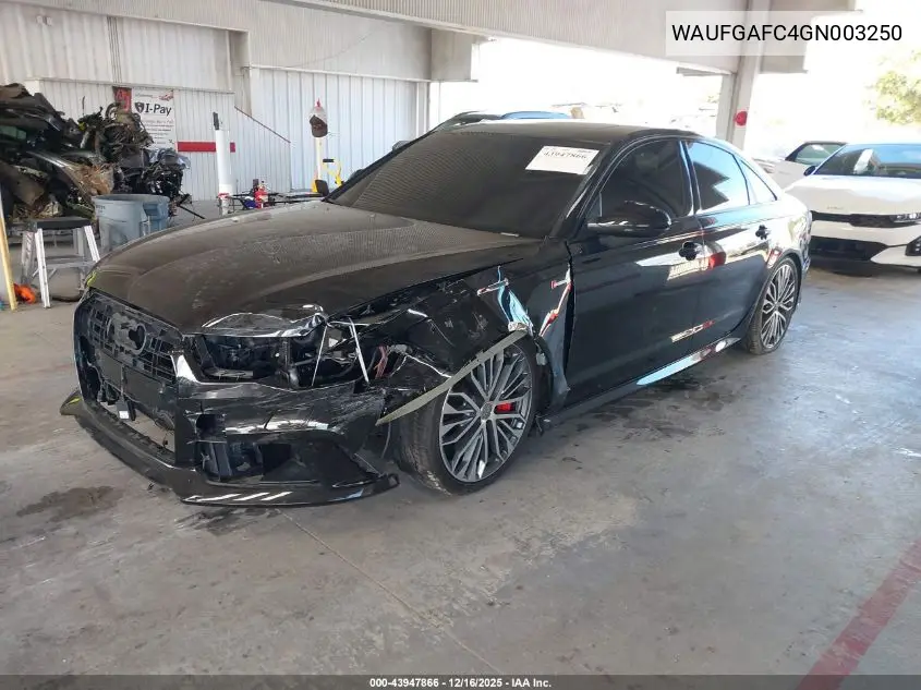 WAUFGAFC4GN003250 2016 Audi A6 3.0T Premium Plus