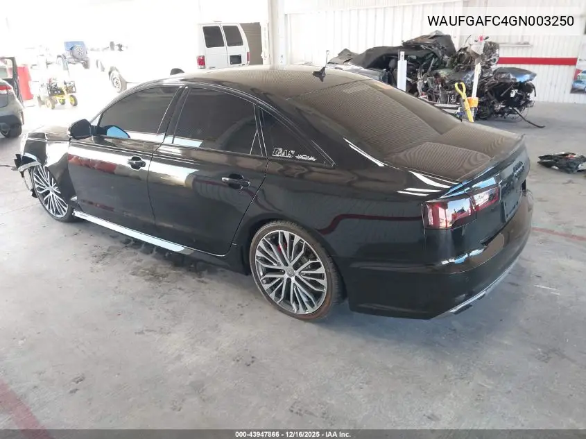 WAUFGAFC4GN003250 2016 Audi A6 3.0T Premium Plus