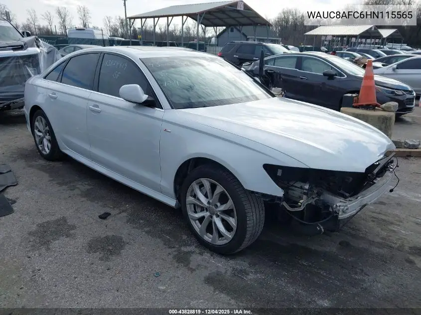 WAUC8AFC6HN115565 2017 Audi A6 2.0T Premium