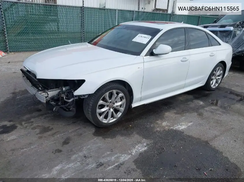 WAUC8AFC6HN115565 2017 Audi A6 2.0T Premium