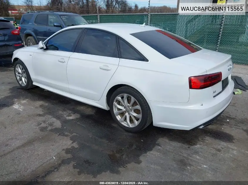 WAUC8AFC6HN115565 2017 Audi A6 2.0T Premium