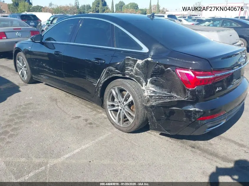 WAUK2AF27KN040676 2019 Audi A6 55 Premium