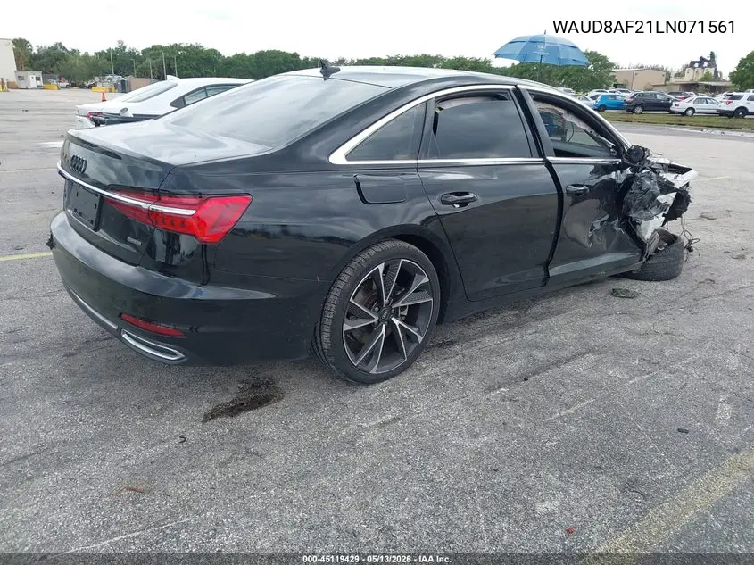 WAUD8AF21LN071561 2020 Audi A6 Premium 45 Tfsi Quattro S Tronic