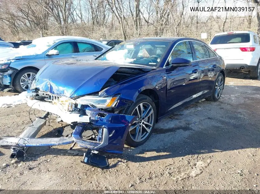 WAUL2AF21MN039157 2021 Audi A6 Premium Plus 55 Tfsi Quattro S Tronic