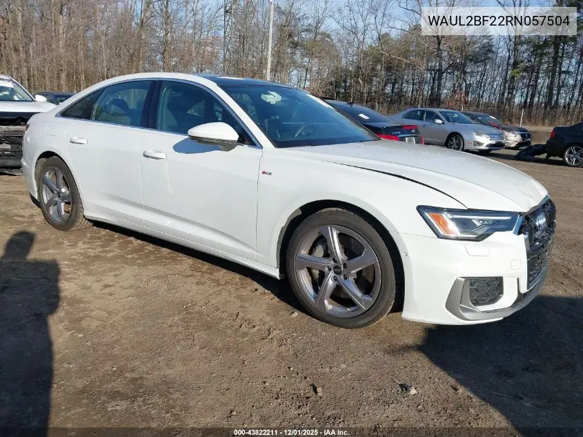 WAUL2BF22RN057504 2024 Audi A6 Premium Plus 55 Tfsi Quattro S Tronic