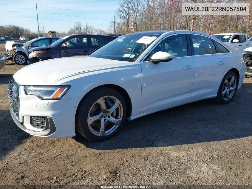 WAUL2BF22RN057504 2024 Audi A6 Premium Plus 55 Tfsi Quattro S Tronic