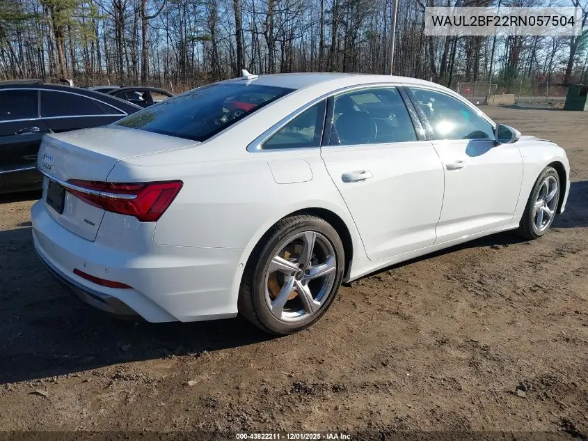 WAUL2BF22RN057504 2024 Audi A6 Premium Plus 55 Tfsi Quattro S Tronic