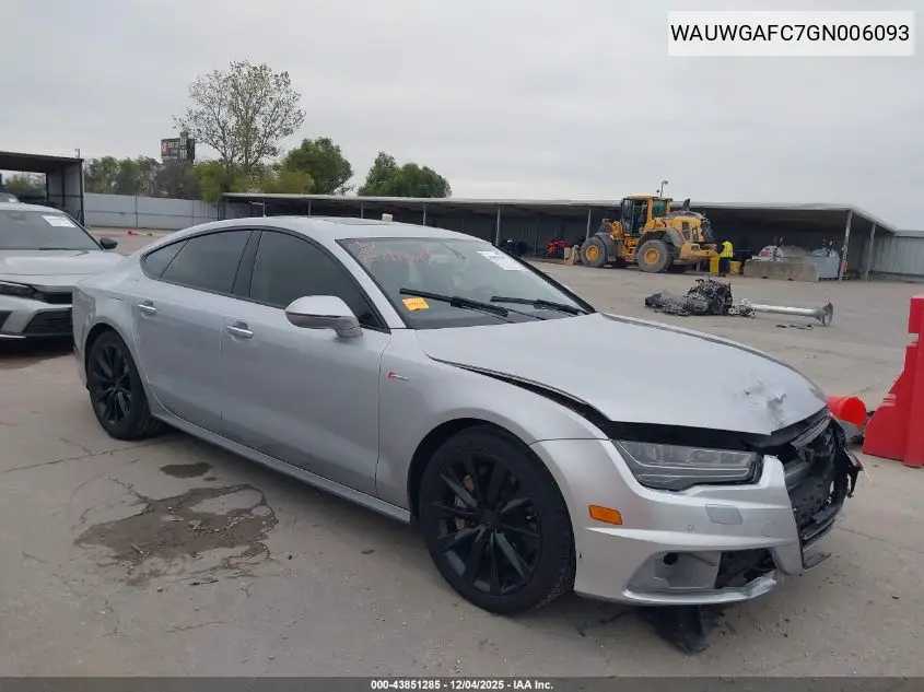 WAUWGAFC7GN006093 2016 Audi A7 3.0T Premium Plus