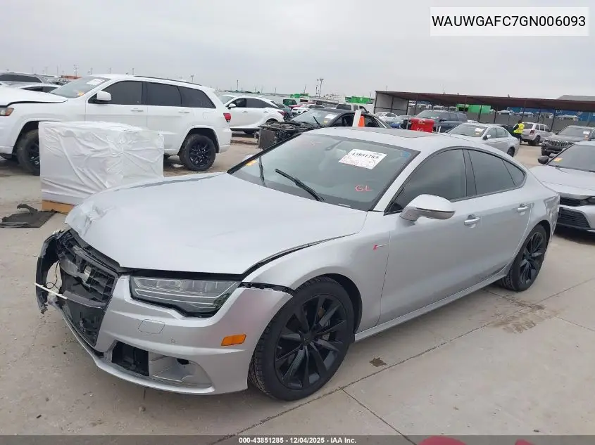 WAUWGAFC7GN006093 2016 Audi A7 3.0T Premium Plus