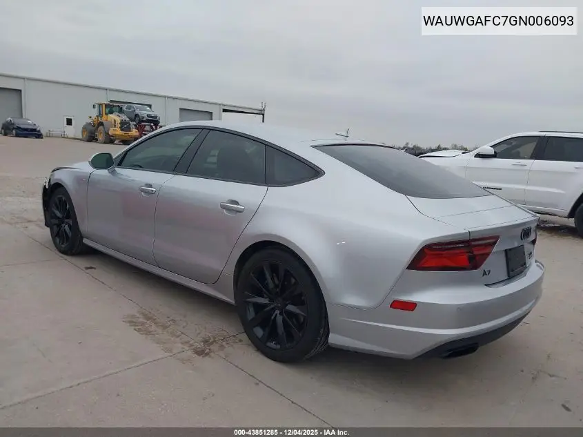 WAUWGAFC7GN006093 2016 Audi A7 3.0T Premium Plus