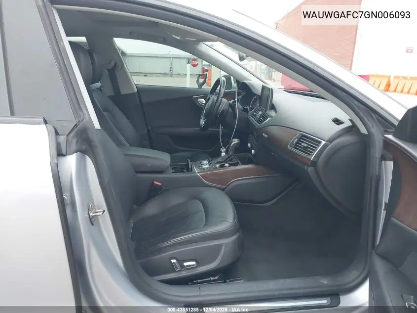 WAUWGAFC7GN006093 2016 Audi A7 3.0T Premium Plus
