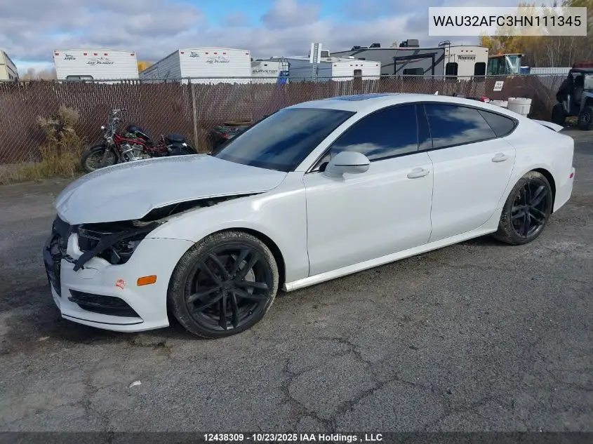 WAU32AFC3HN111345 2017 Audi A7 Quattro Prog/Technik S Ln