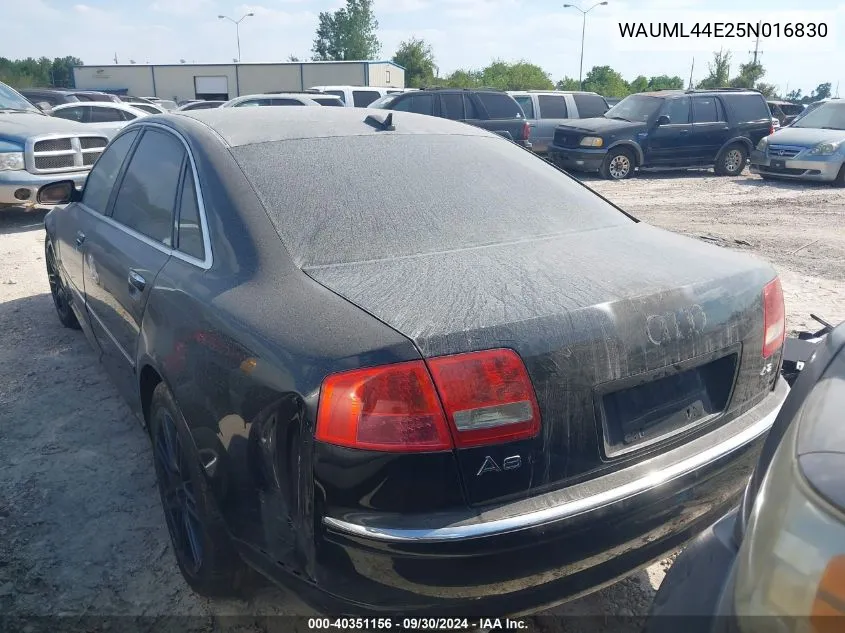 WAUML44E25N016830 2005 Audi A8 L L 4.2 (A6)