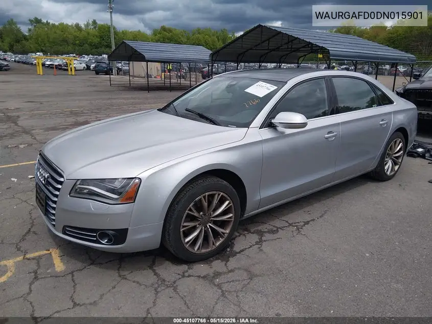 2013 Audi A8 L 3.0T VIN: WAURGAFD0DN015901 Lot: 45107766