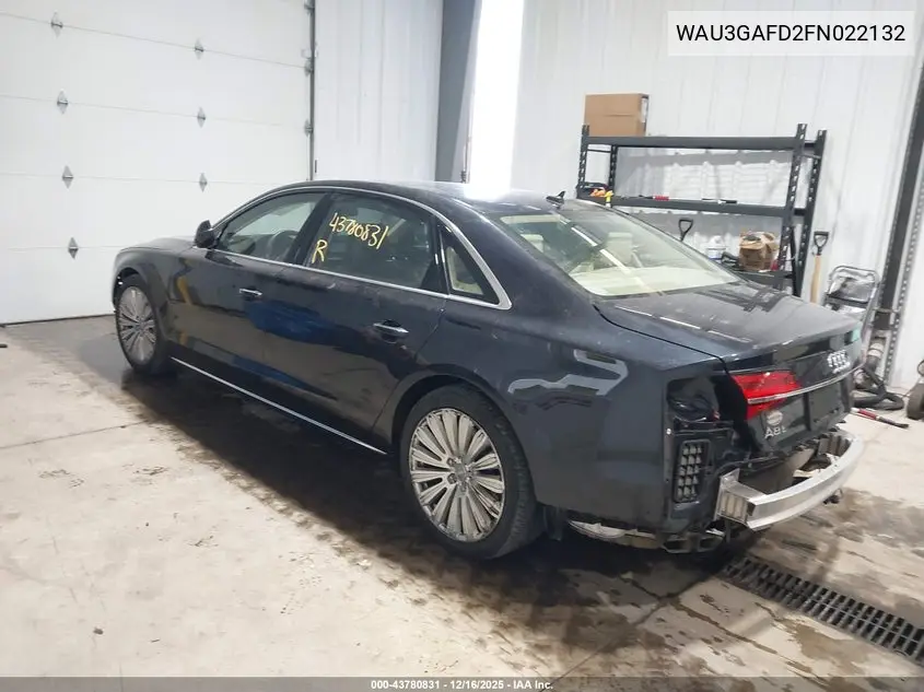 WAU3GAFD2FN022132 2015 Audi A8 L 3.0T