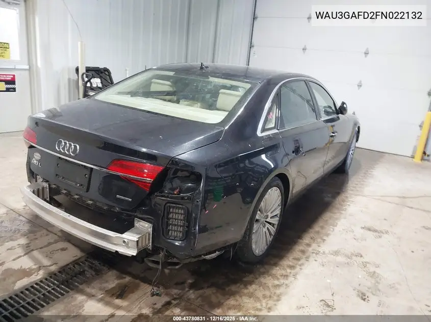 WAU3GAFD2FN022132 2015 Audi A8 L 3.0T