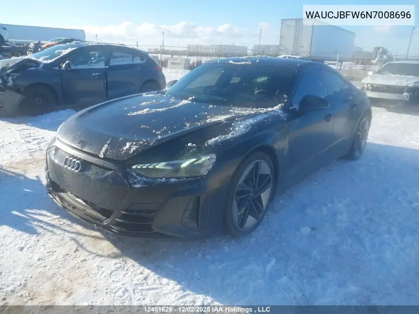 WAUCJBFW6N7008696 2022 Audi E-Tron Gt Premium Plus