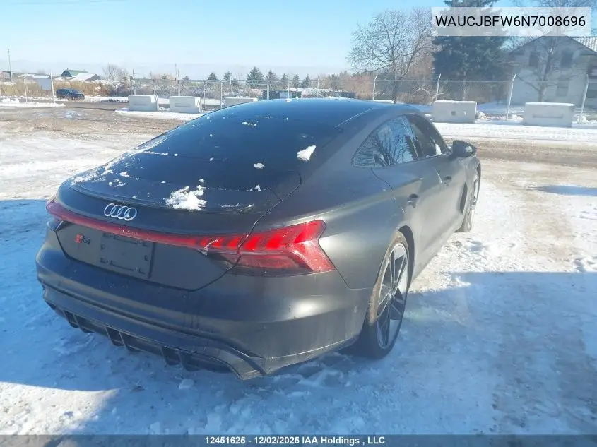 WAUCJBFW6N7008696 2022 Audi E-Tron Gt Premium Plus