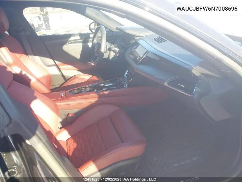 WAUCJBFW6N7008696 2022 Audi E-Tron Gt Premium Plus