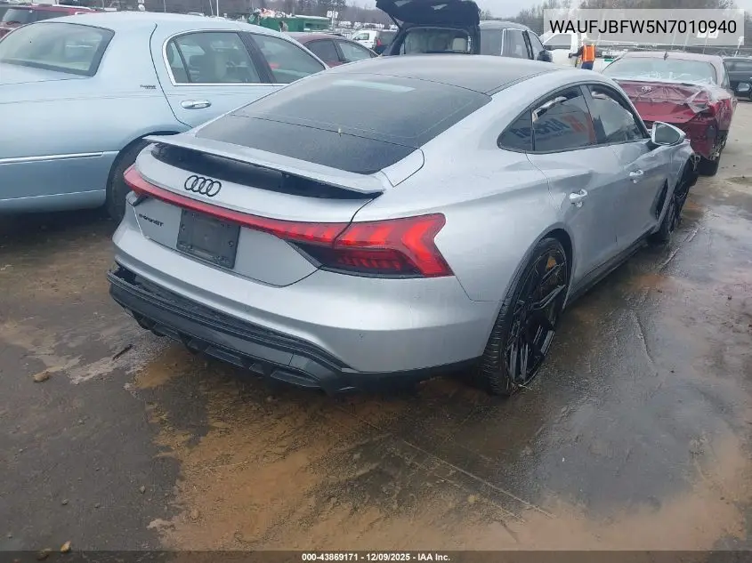WAUFJBFW5N7010940 2022 Audi E-Tron Gt Premium Plus Quattro