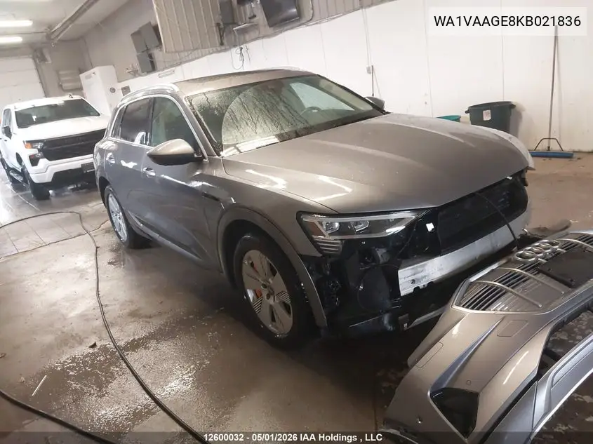 2019 Audi E-Tron Prestige VIN: WA1VAAGE8KB021836 Lot: 12600032